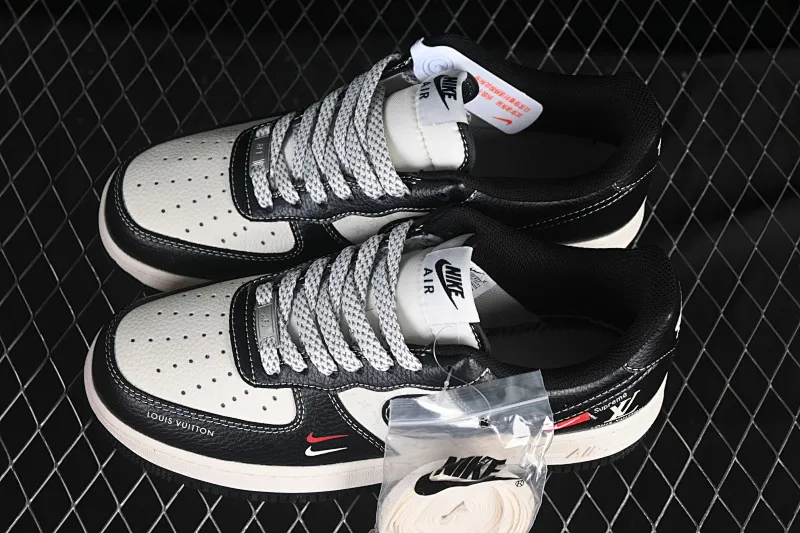 All categories Nk Air Force 1 Air Force series Nk Air Force 1 Low Air Force low-top Nike Air Force 1'07 Low LV joint beige black red small double hook Air Force 1 low-top casual sneakers MZ9588-813